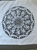 Give Sassy Vibes with Mandala Rhinestone Pillow Cover - Black, "fuck-off" One-of-a-Kind