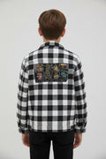 Upcycled Star Wars Flannel | Youth 7/8 | One-of-a-Kind “In a Galaxy Far, Far Away” Shirt