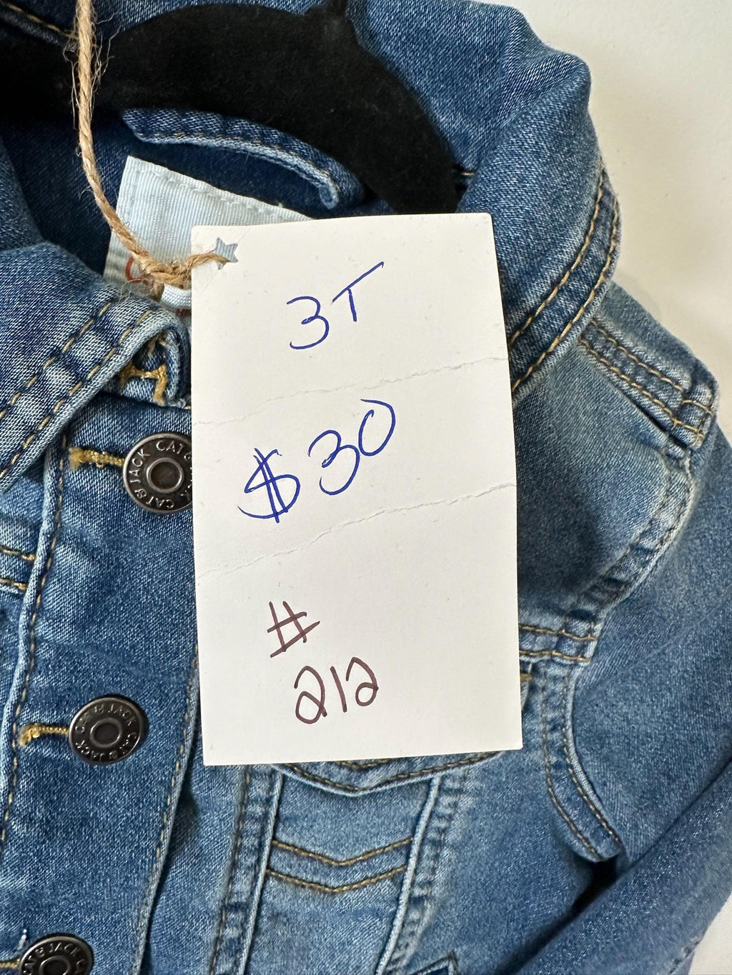 Toddler Horse Denim Jacket | 3T Kids Jean Jacket, Upcycled Graphic