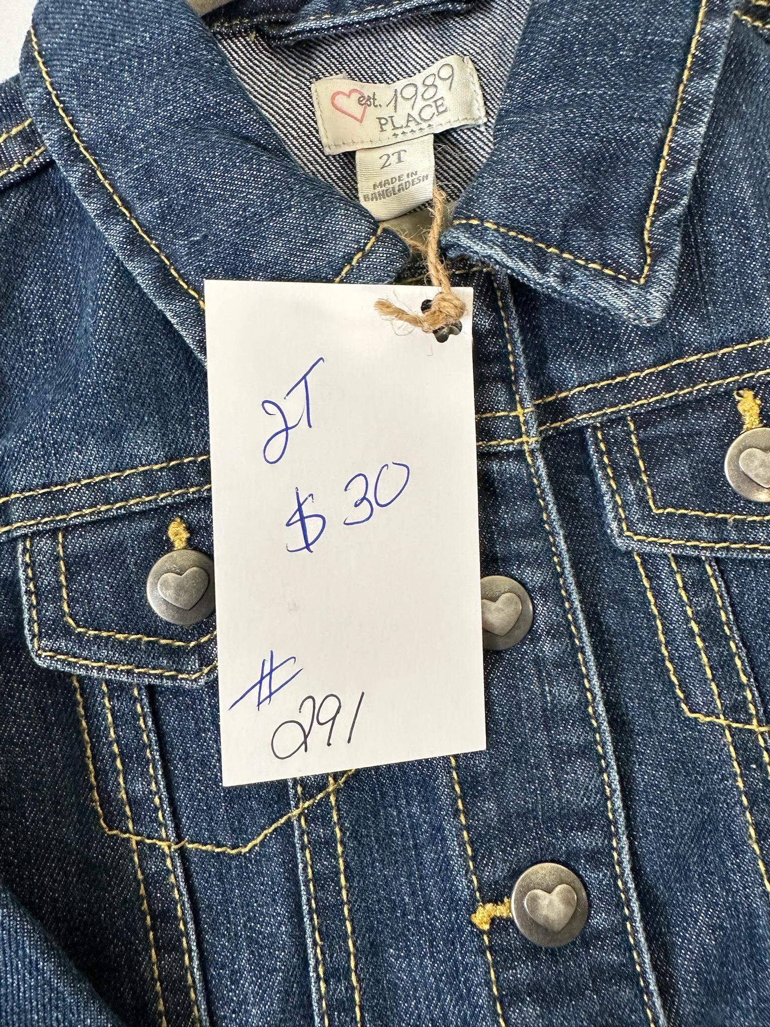 Upcycled Toddler Denim Jacket 2T | NYC Princess Crown