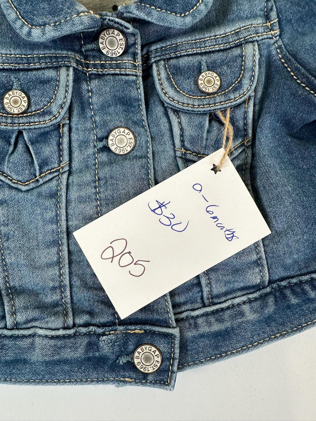 Upcycled Baby Gap Denim Jacket (0-6 Months) – Valentine Gnome Design