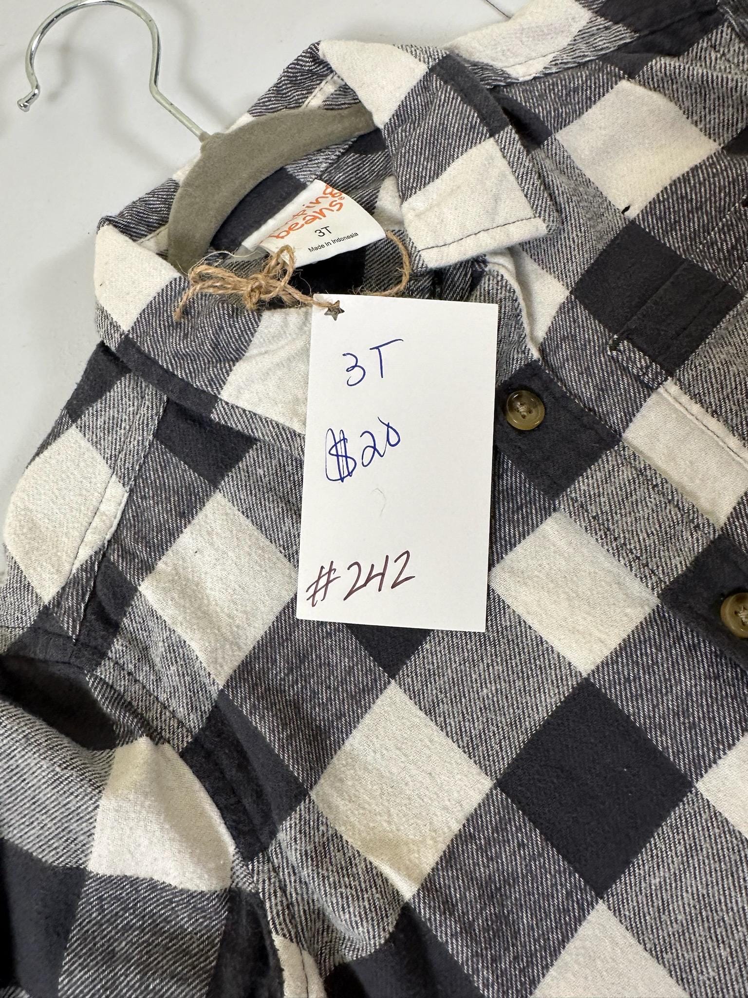 Toddler Excavator Flannel Shirt – Buffalo Plaid Construction Outfit, 3T