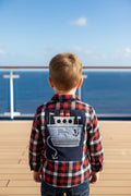 Upcycled Toddler Flannel Shirt 3T – Nautical Boat Appliqué | One of a Kind Kids Shirt