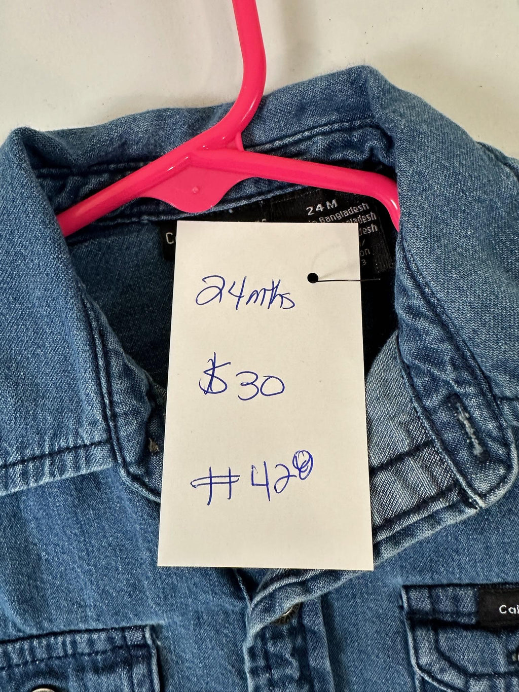 Upcycled Toddler Denim Jacket 24M – Dinosaur Appliqué | One of a Kind Kids Jean Jacket