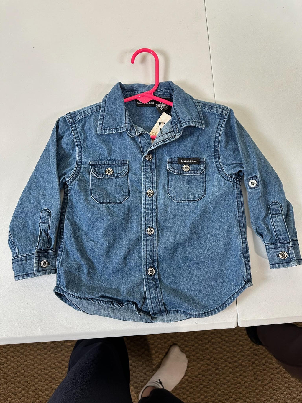 Upcycled Toddler Denim Jacket 24M – Dinosaur Appliqué | One of a Kind Kids Jean Jacket