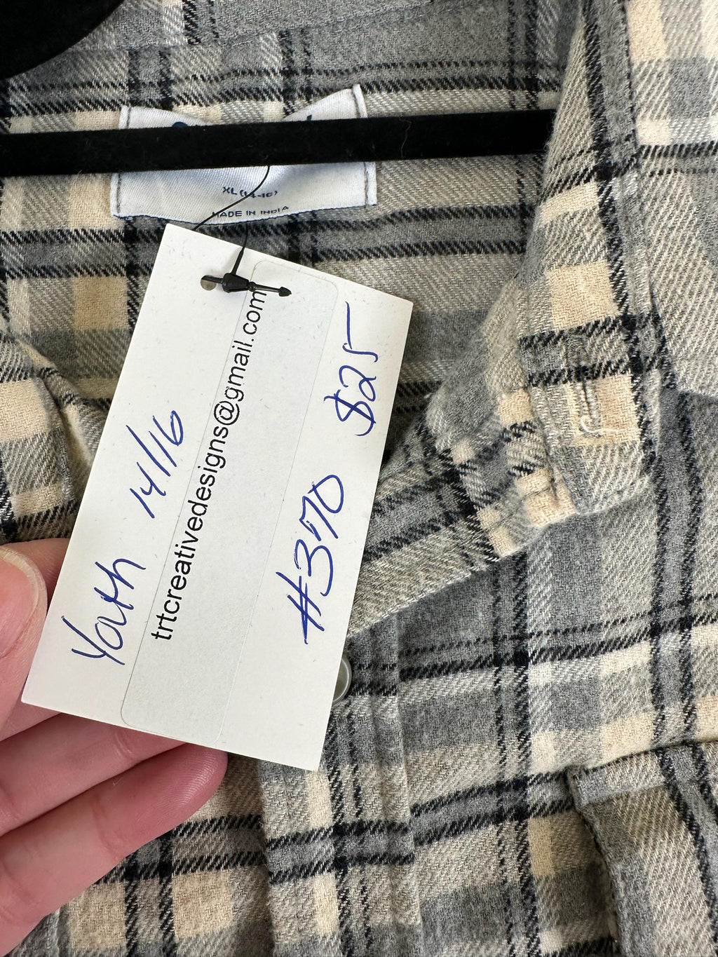 Youth Sports Flannel Shirt 14/16 | Old Navy Button-Down | Soccer Football Baseball Basketball Shirt