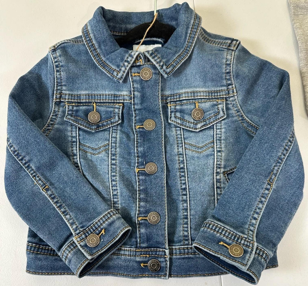 Toddler Horse Denim Jacket | 3T Kids Jean Jacket, Upcycled Graphic