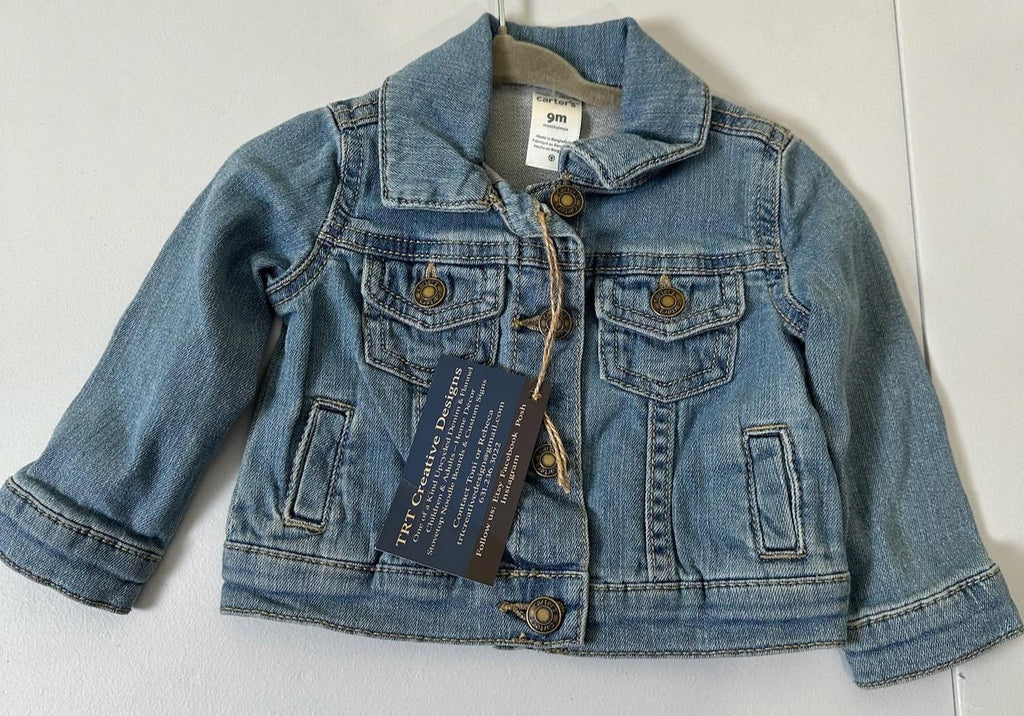 Valentine Baby Denim Jacket – Love Gnome & Truck Design (9 Month)