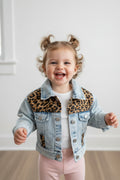Denim jacket with Lepord print 18-24 months