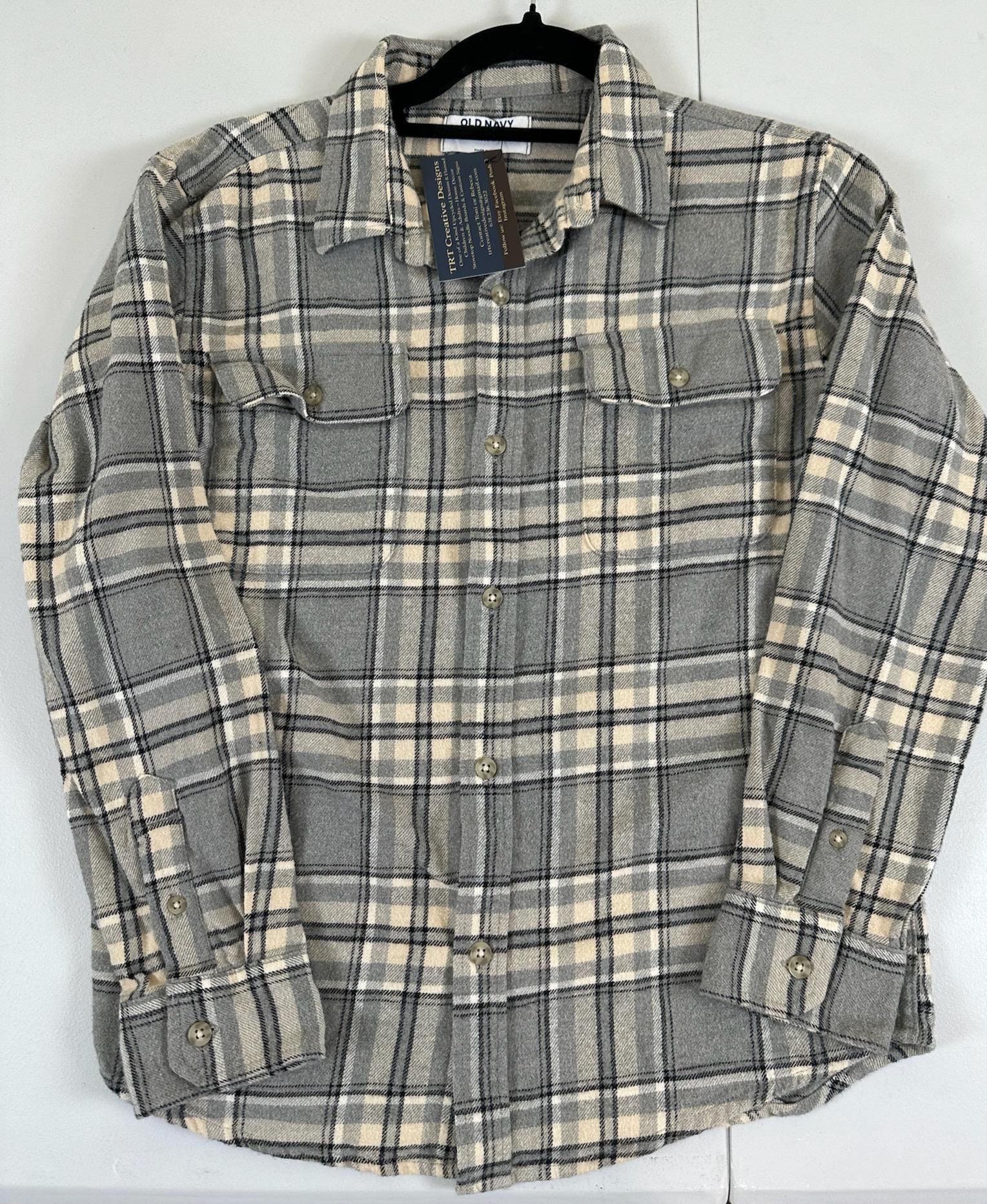Youth Sports Flannel Shirt 14/16 | Old Navy Button-Down | Soccer Football Baseball Basketball Shirt