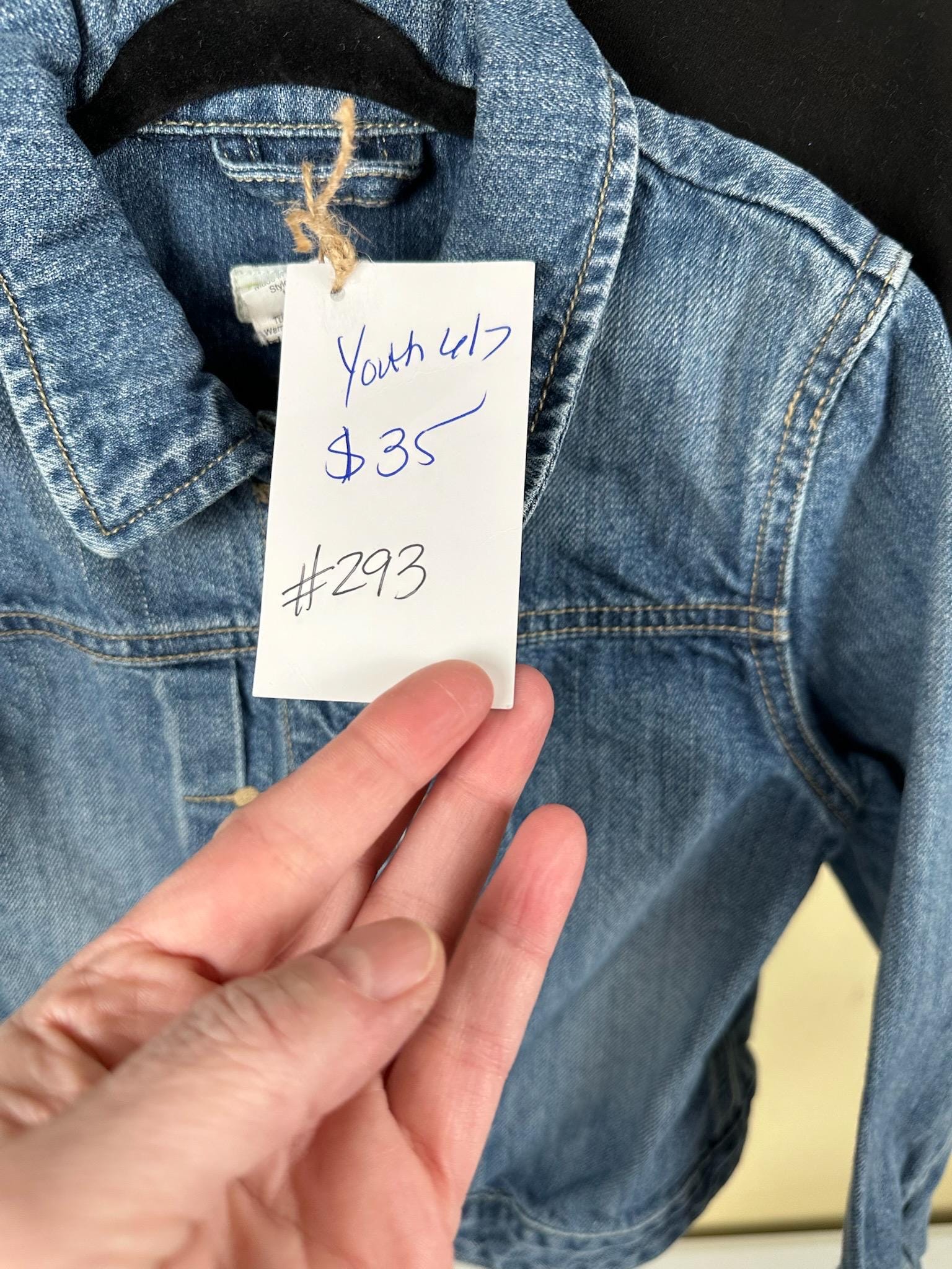 Denim jack. Cutest fan NY Giants size youth 6/7