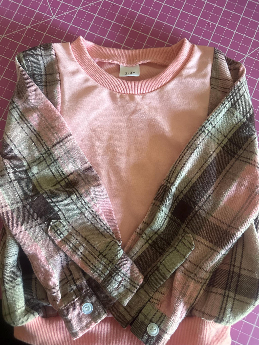 Toddler girls mash up. Sweatshirt/flannel