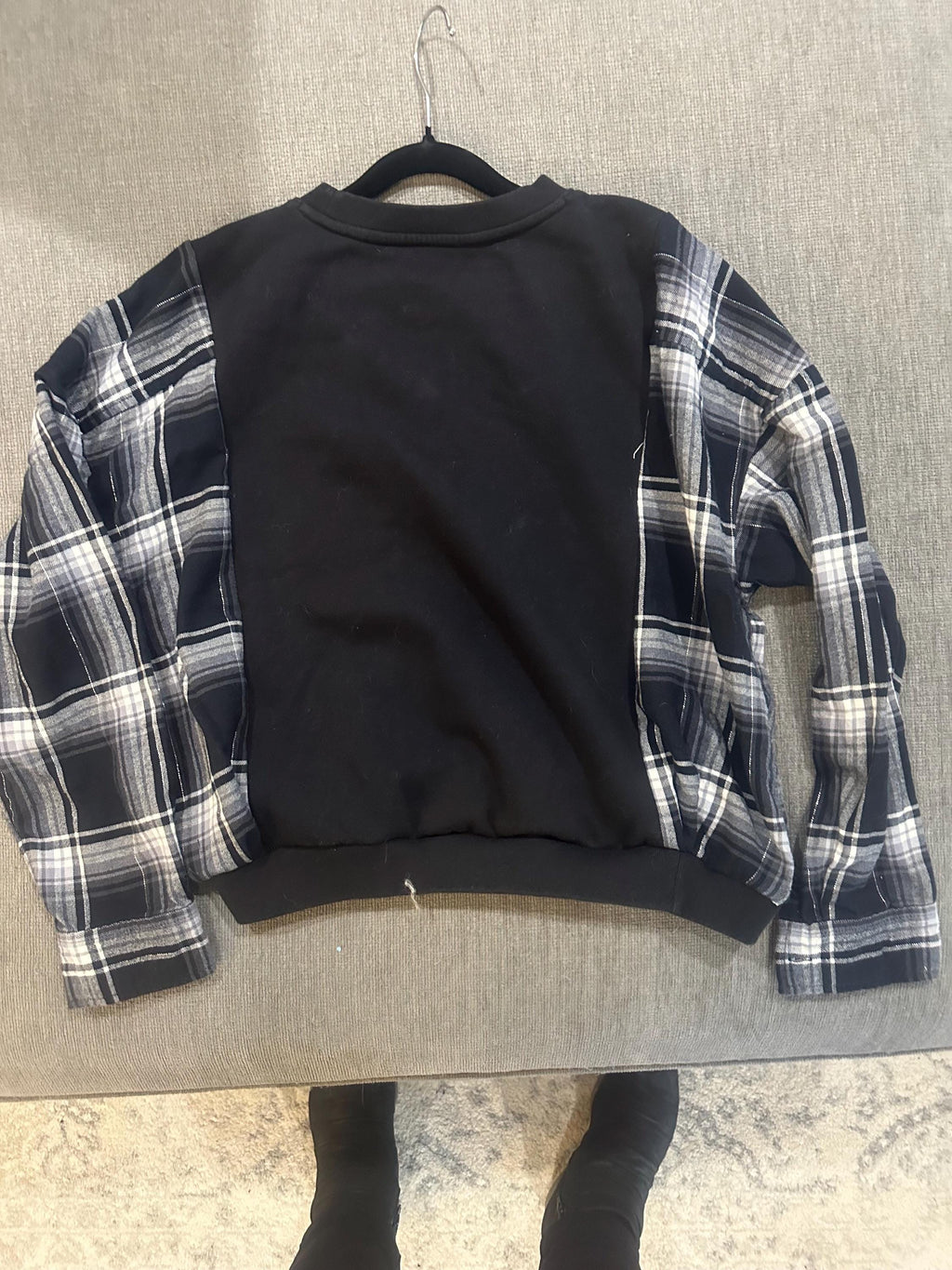 Mash up flannel sweat with sequence