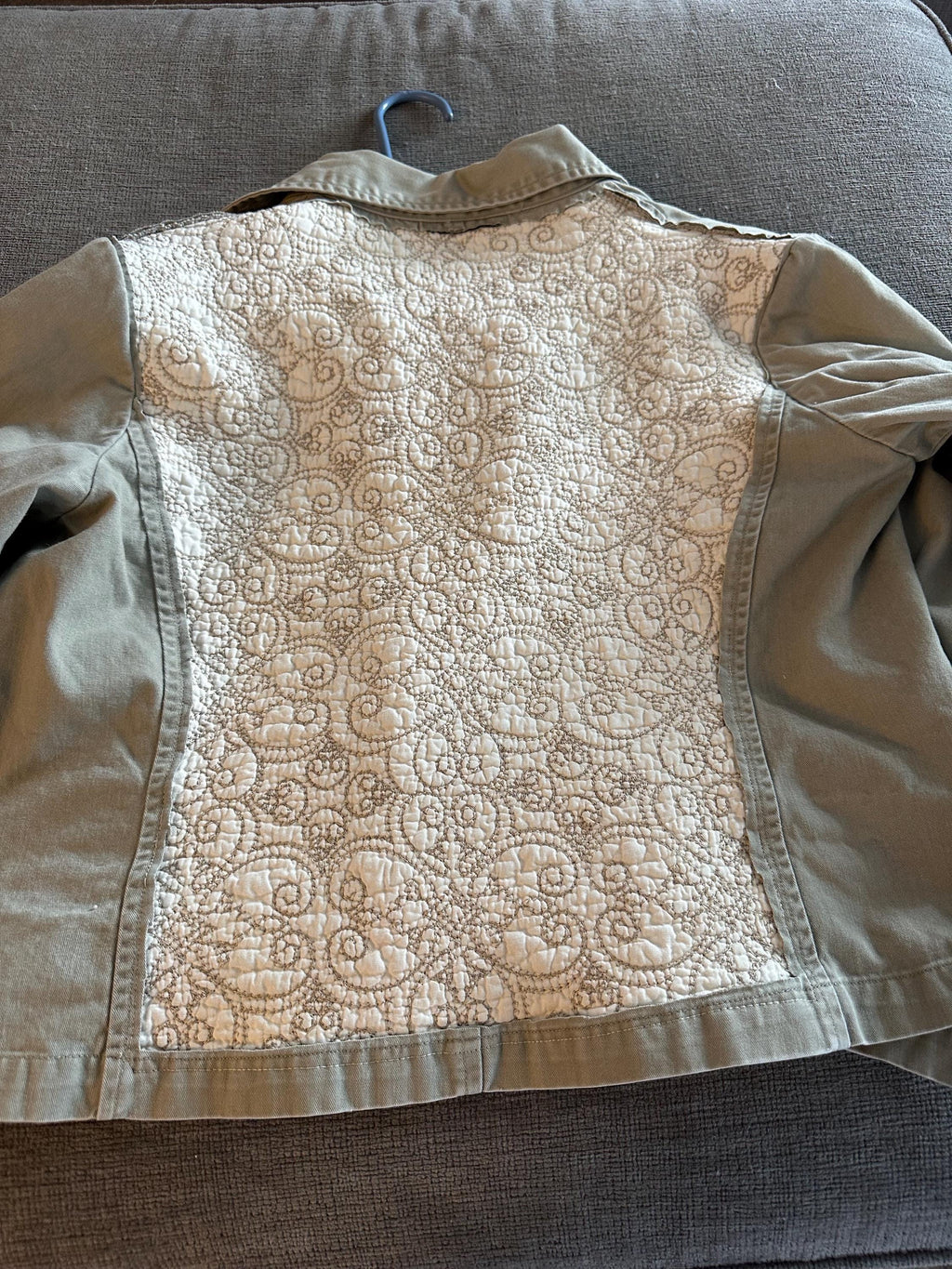 Denim with quilted back