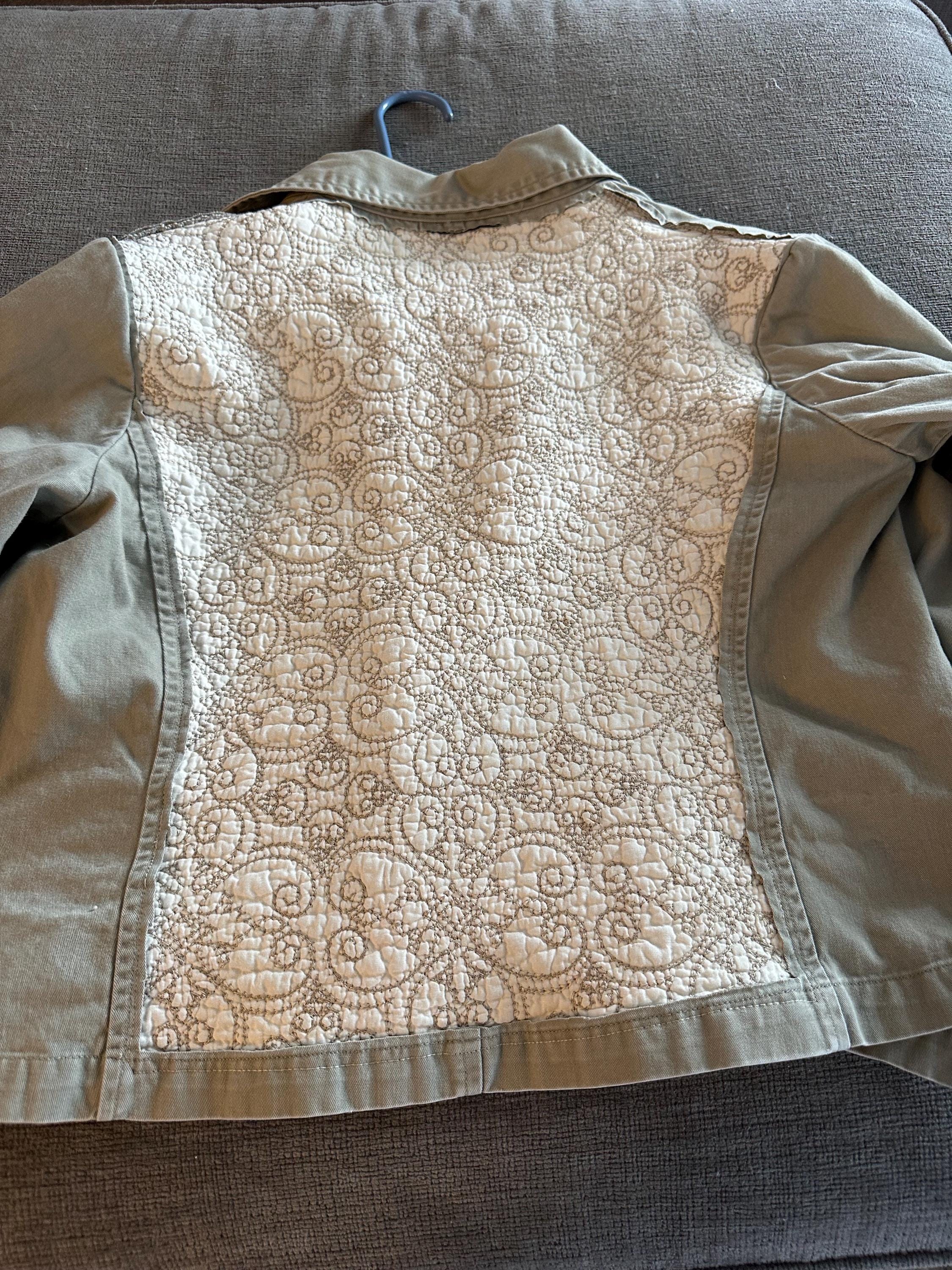 Denim with quilted back