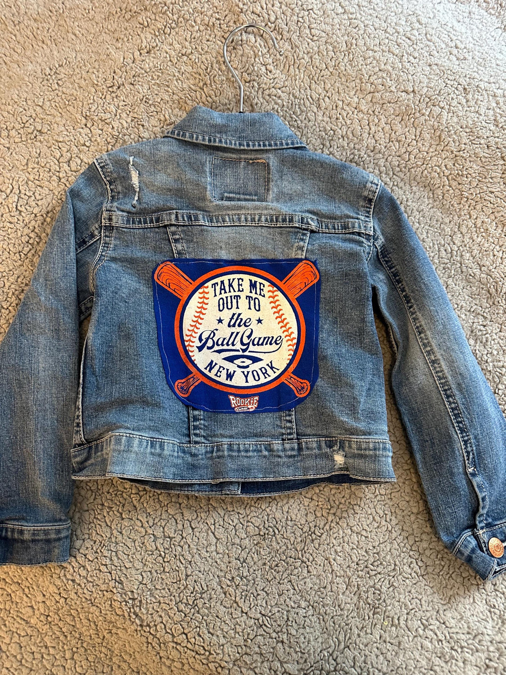 Denim jacket would take me out to the ball game, New York