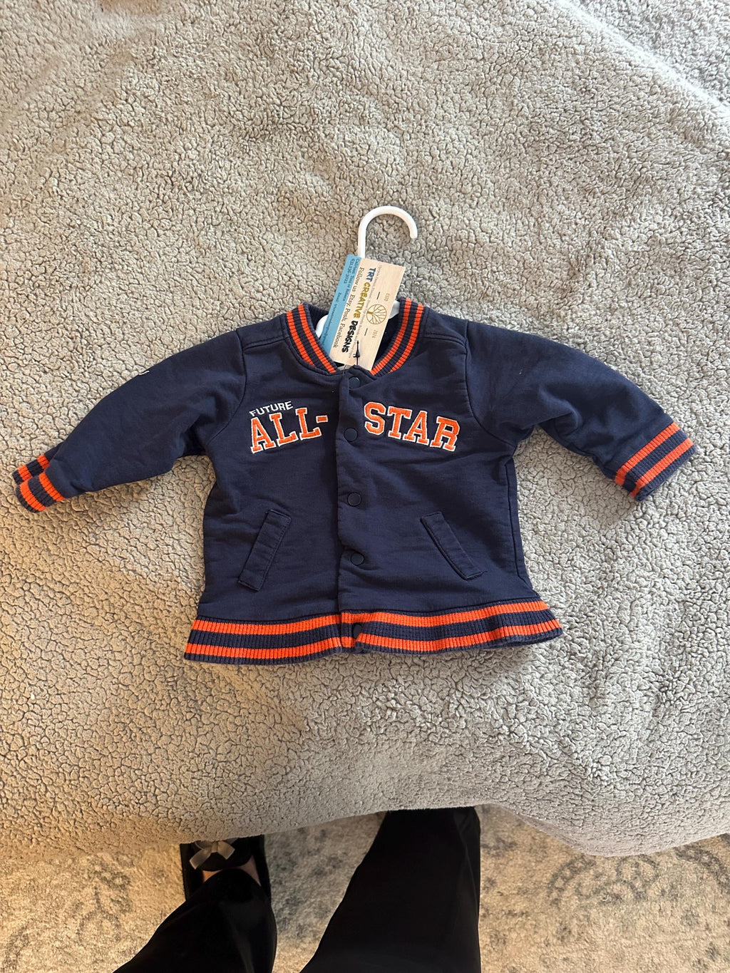 Denim jacket, future All-Star with Mets on the back