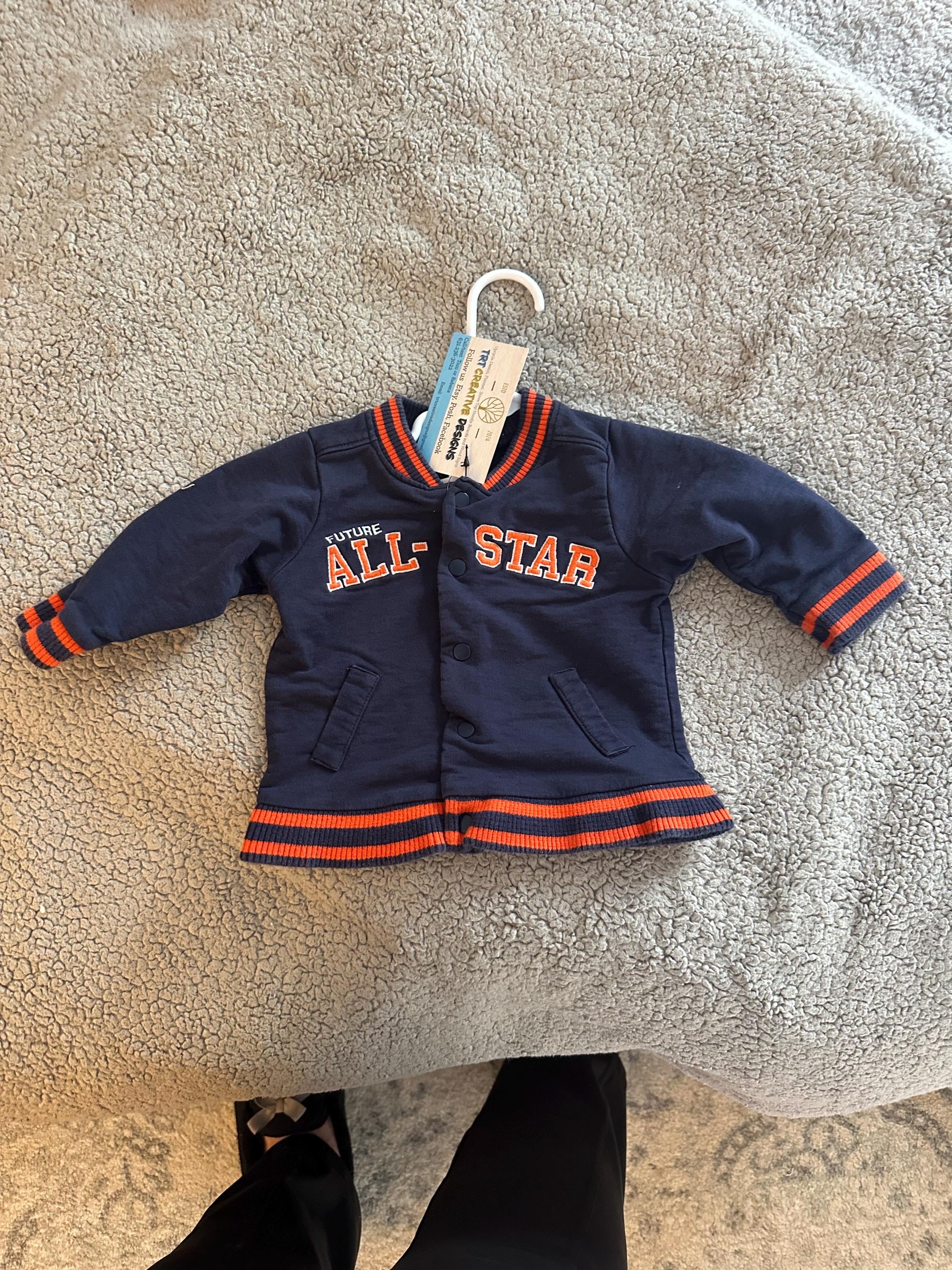 Denim jacket, future All-Star with Mets on the back