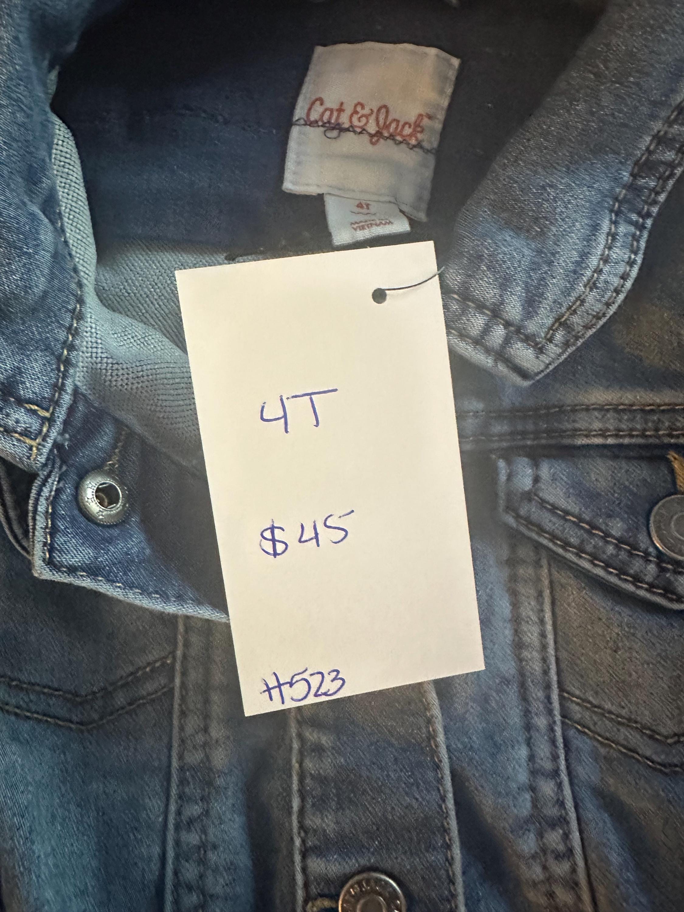 Boys Upcycled Denim Jacket | ATV Patch, Carhartt Inspired, Size 4T
