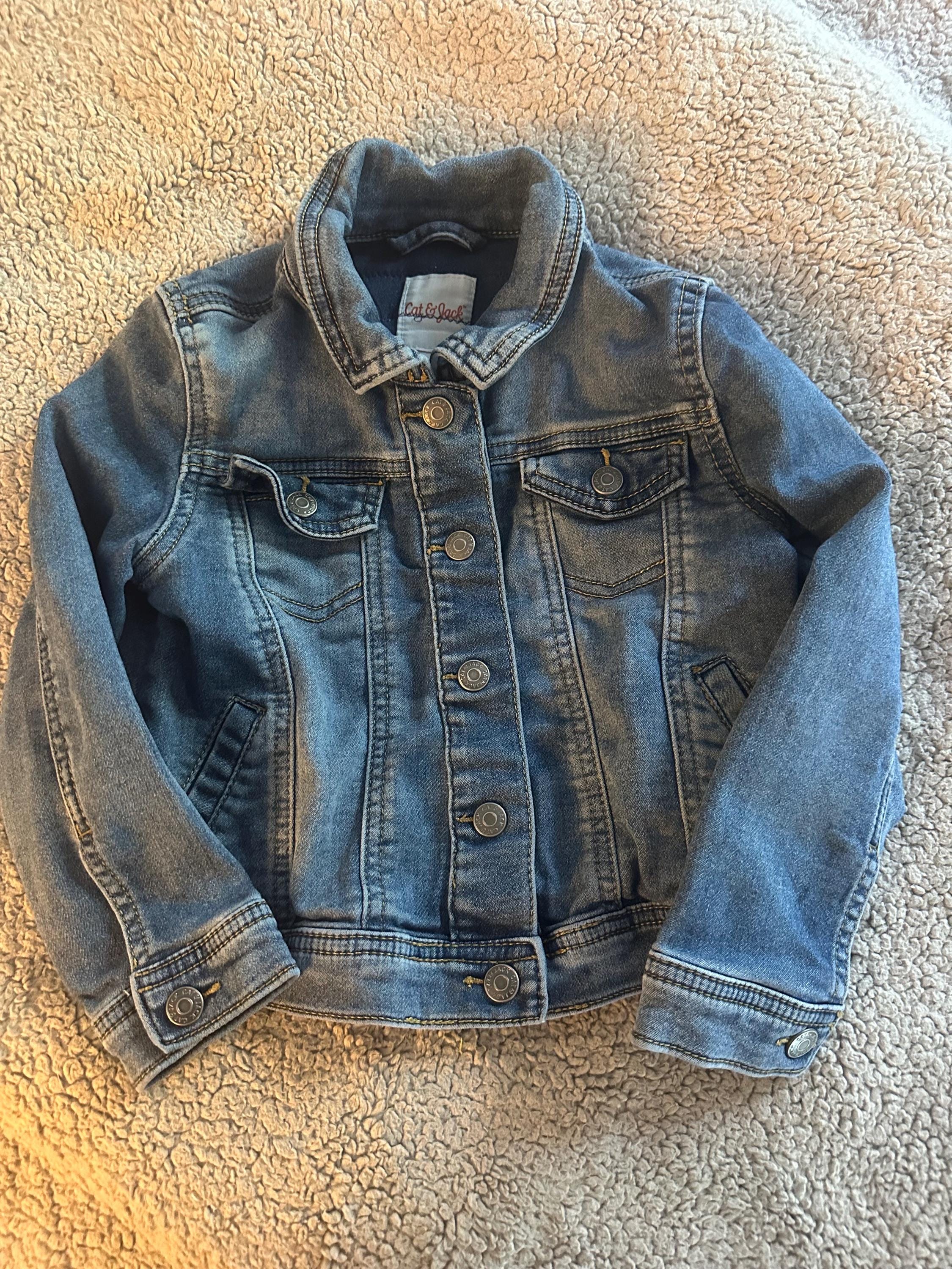 Boys Upcycled Denim Jacket | ATV Patch, Carhartt Inspired, Size 4T
