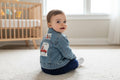 Valentine Baby Denim Jacket – Love Gnome & Truck Design (9 Month)