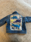 Denim jacket with stomp stomp