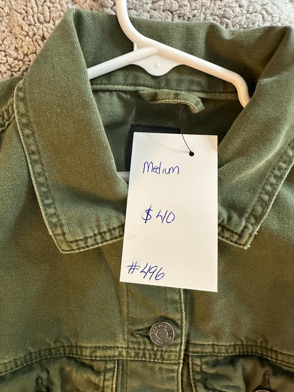 Green denim with Pokémon on the back