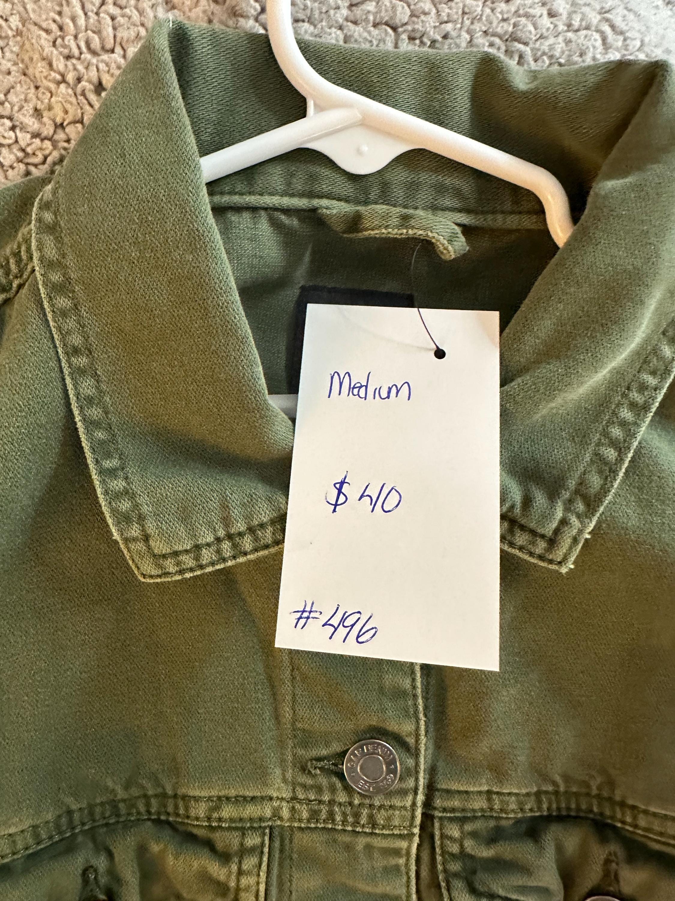 Green denim with Pokémon on the back