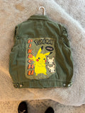 Green denim with Pokémon on the back