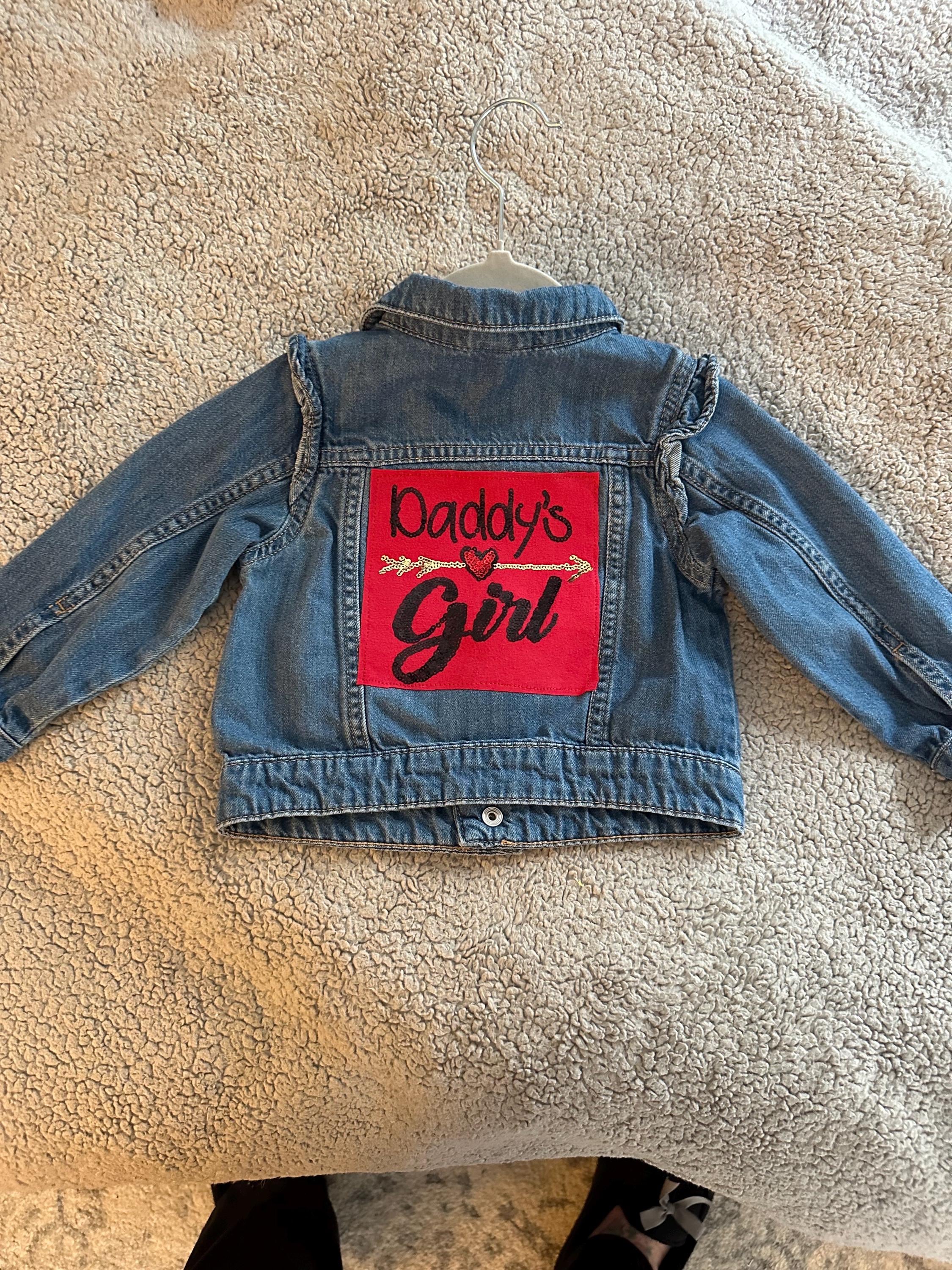 Denim jacket with daddy’s girl