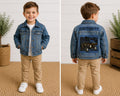 Boys Upcycled Denim Jacket | ATV Patch, Carhartt Inspired, Size 4T