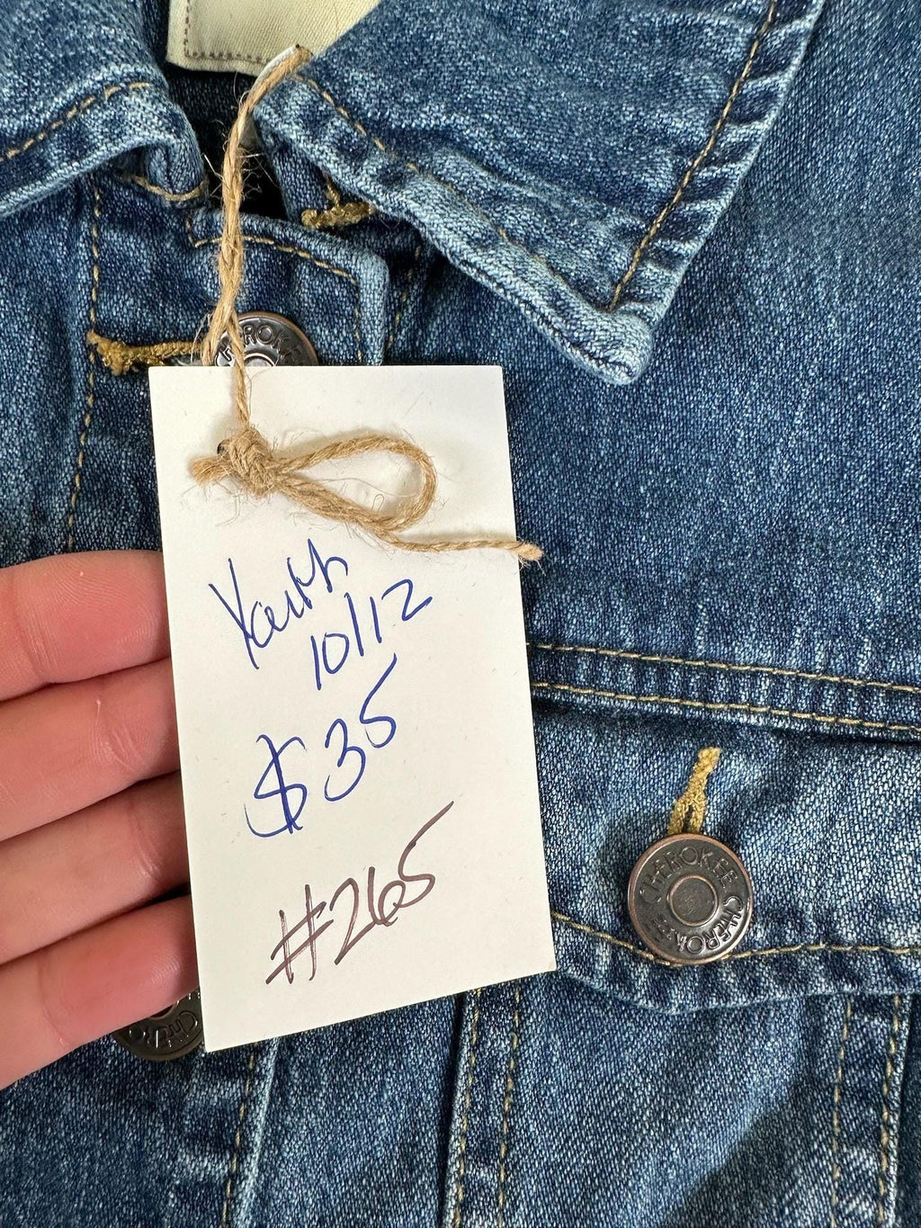Upcycled Denim Vest | Patriotic American Girl, Youth Size 10/12