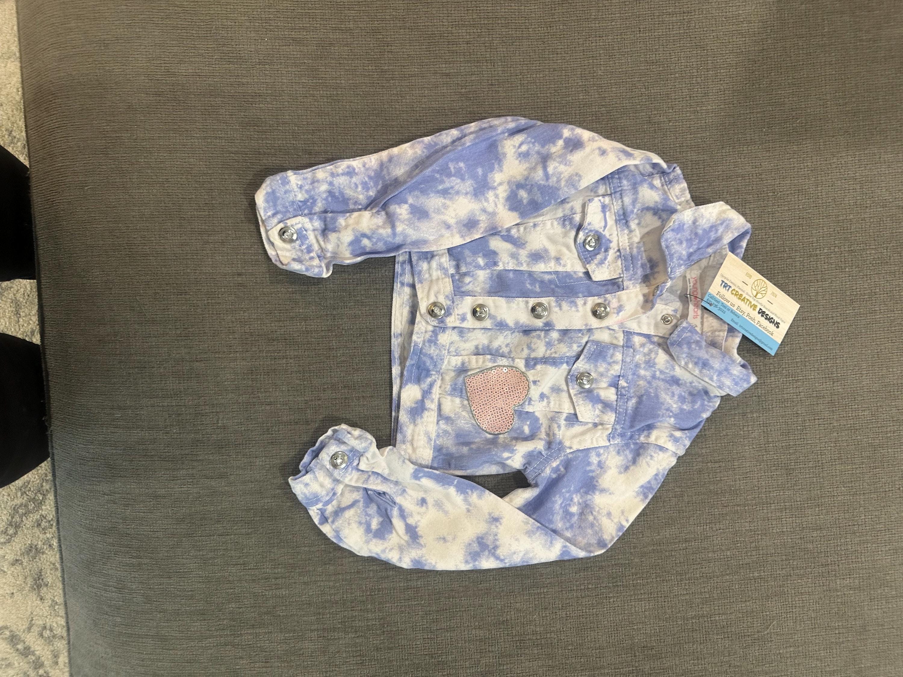 Denim tie dye jacket