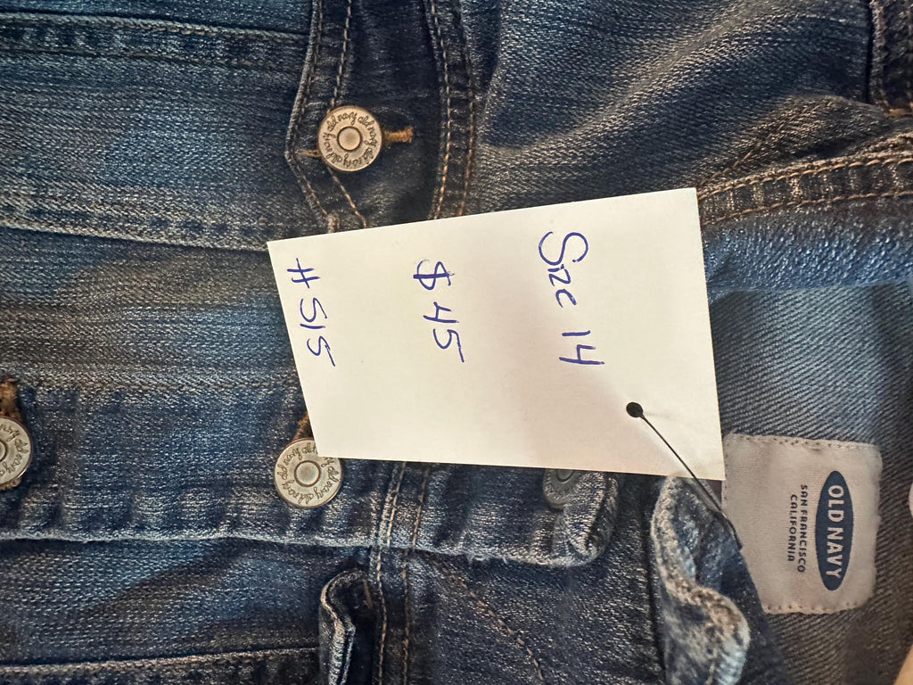 Basketball Denim Jacket | Boys Jean Jacket | Upcycled Kids Jacket | Basketball Hoop Jacket | Youth Size 8 | Handmade Kids Clothing
