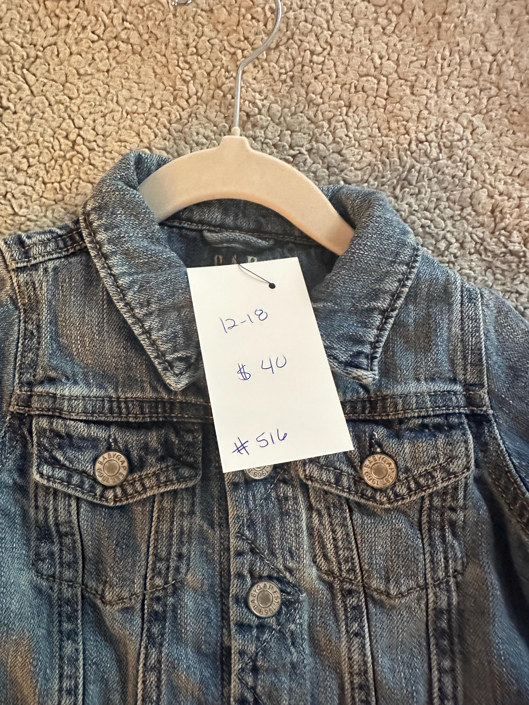 Grandpa’s Sidekick Denim Jacket | Baby Boy Jean Jacket | Upcycled Toddler Jacket | Handmade Baby Clothes | 12-18 Months | One of a Kind