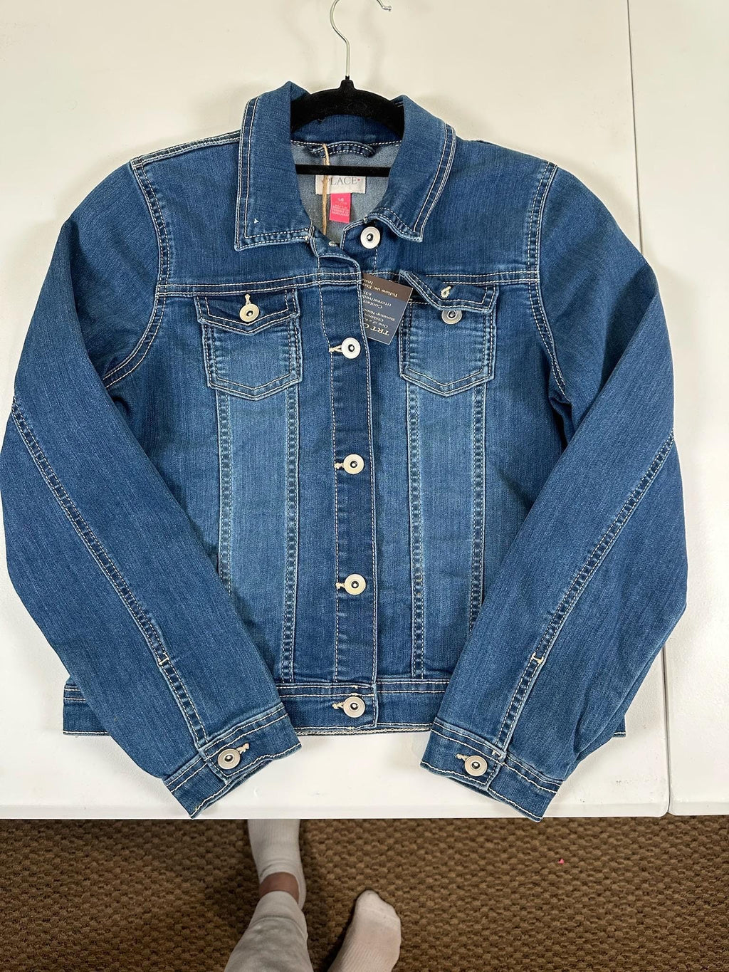 Disney inspired Upcycled Youth Denim Jacket 14/16 | Deconstructed Jean Jacket | Disney-inspired Character Patch Jacket | Vintage Kids Denim