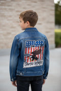 Lynyrd Skynyrd Denim Jacket | Youth Large Upcycled Rock Band Jean Jacket