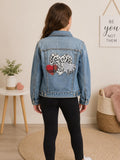 Levi hearts. Jacket – size large. Youth Jean Jacket