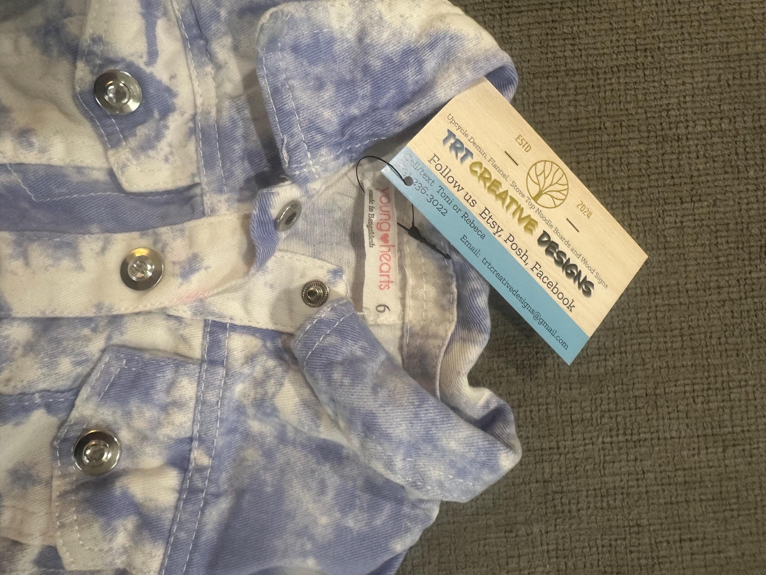 Denim tie dye jacket