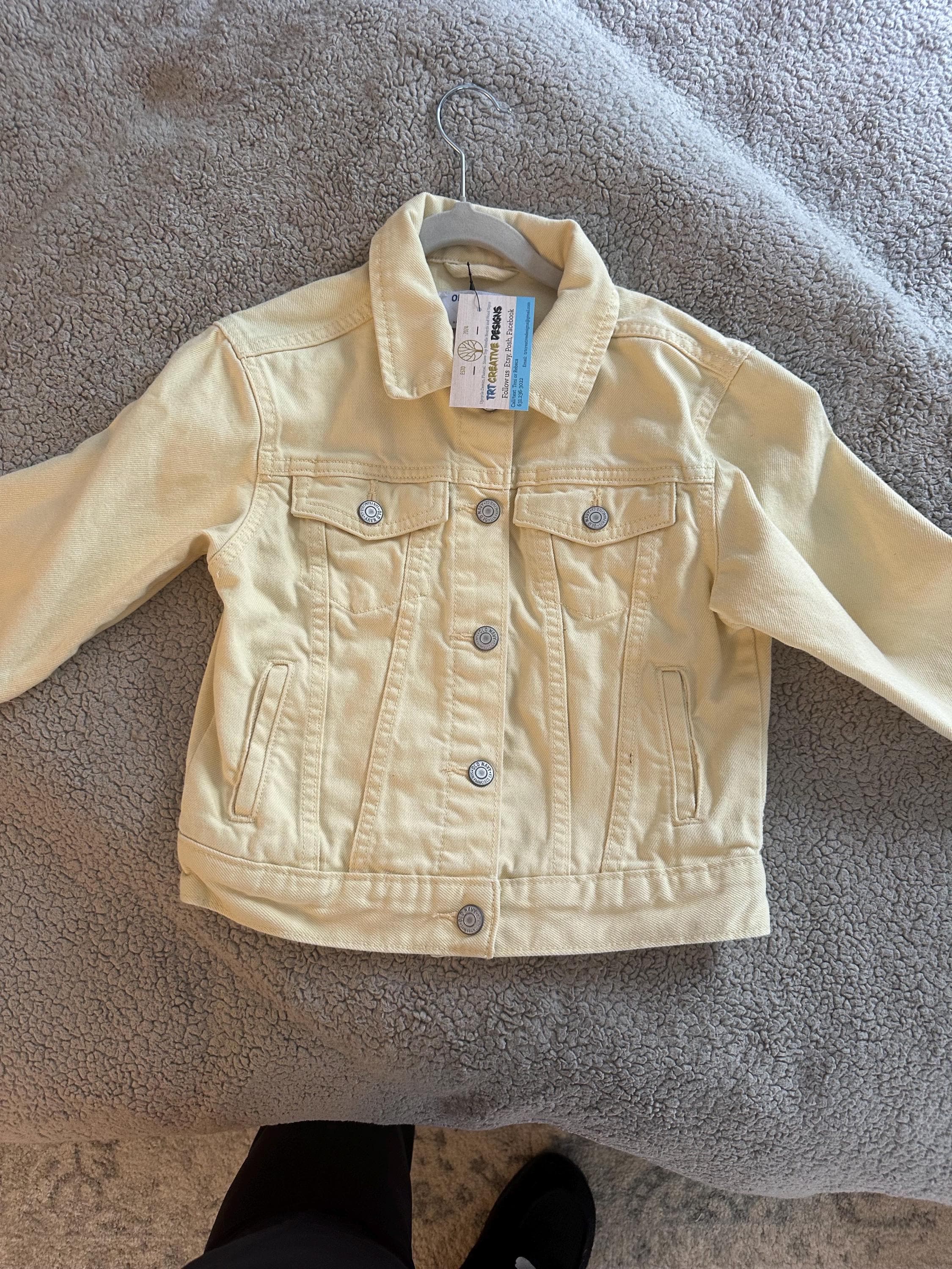 Girls Sunflower Denim Jacket | Youth Size 6/7 Jean Jacket | Upcycled Floral Jacket | Boutique Kids Clothing | Sequin Sunflower Coat