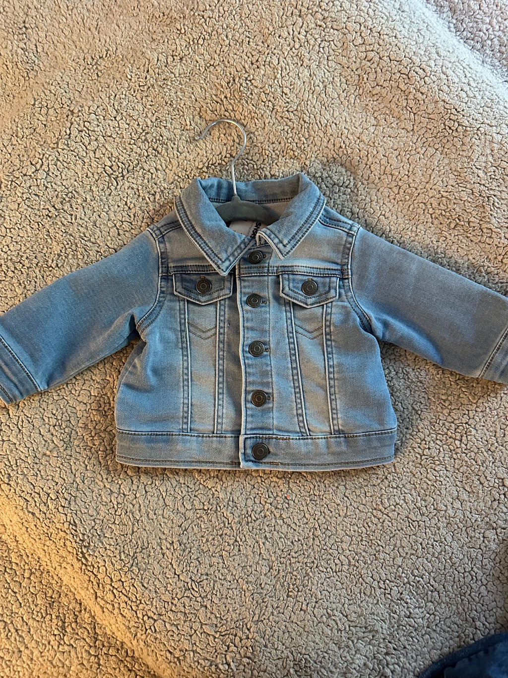 Baby Denim Jacket Fire Truck 0-6M Custom Infant Jean Jacket Gift